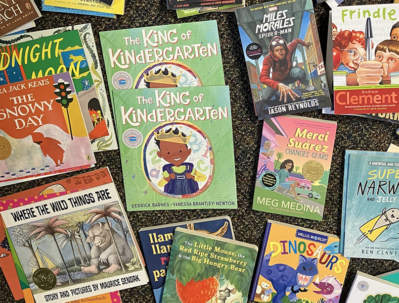 An assortment of books.